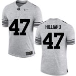 NCAA Ohio State Buckeyes Men's #47 Justin Hilliard Gray Nike Football College Jersey DCB0645IQ